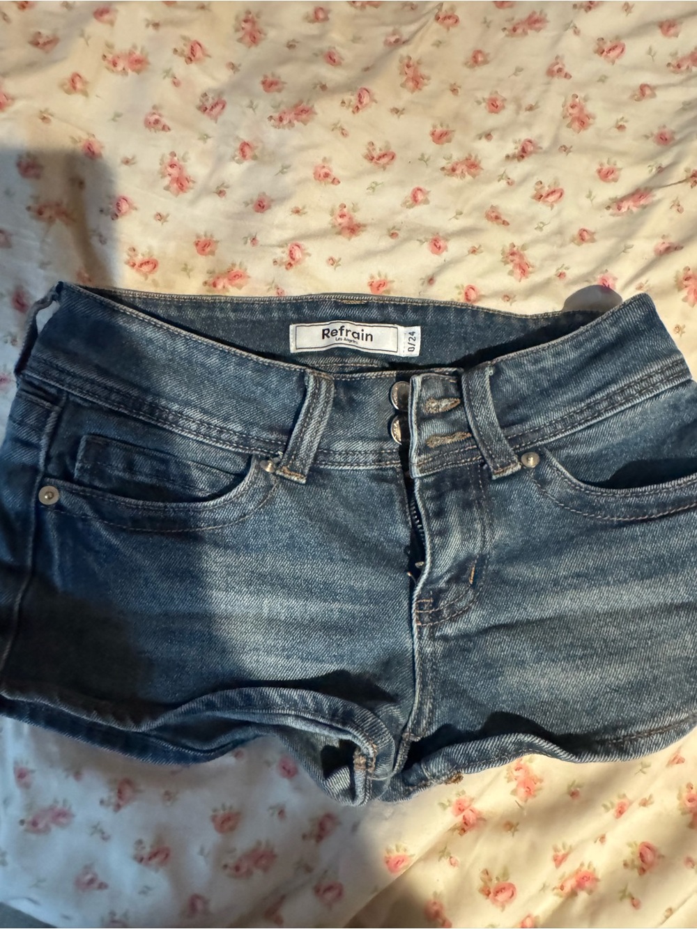 Women's High-Waist Denim Shorts in Blue